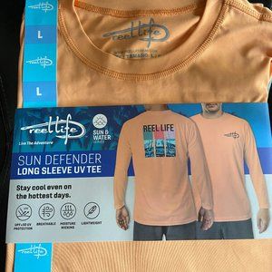 Reel Life Men's Sun Defender Lightweight Long Sleeve UV T-Shirt